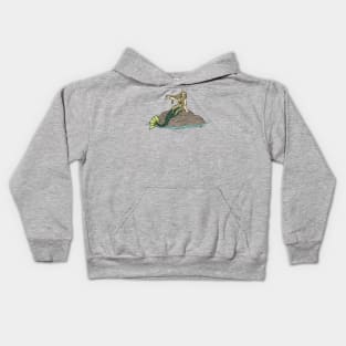 Mermaid on Rocks Kids Hoodie